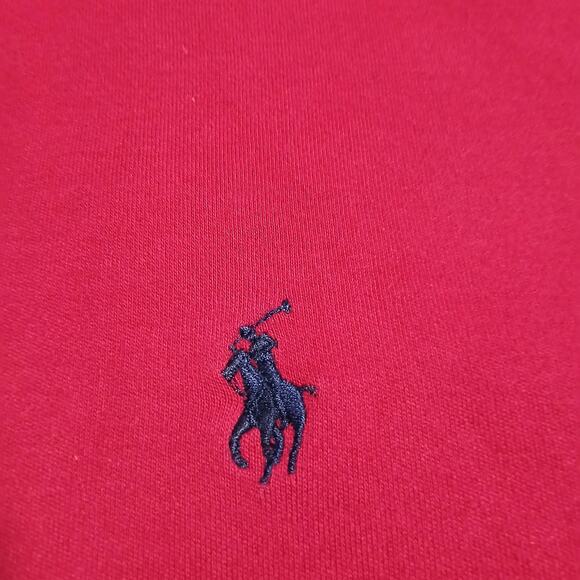 Polo by Ralph Lauren Men's Large Red Long-Sleeved Polo Shirt W/Pony 100% Cotton - Picture 4 of 11